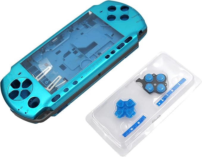 PSPとカセット８つ Psp 3000 3008 Shell Black Blue White Transparent Full